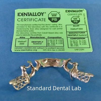 MetalVitallium phần răng giả Nickel và Beryllium miễn phí Chromium Cobalt hợp kim